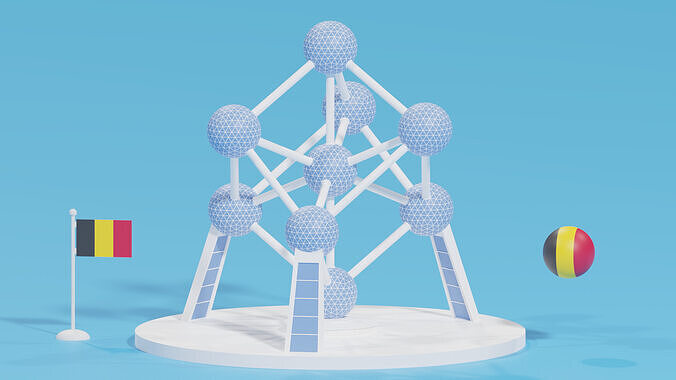 Atomium Building Brussels Belgium 3D model