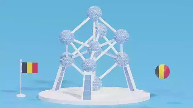 Atomium Building Brussels Belgium 3D model