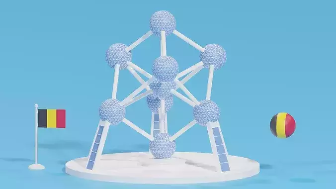 Atomium Building Brussels Belgium 3D model 5
