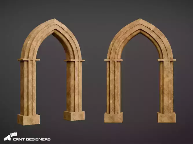 Medieval Gothic Arch 3D Model