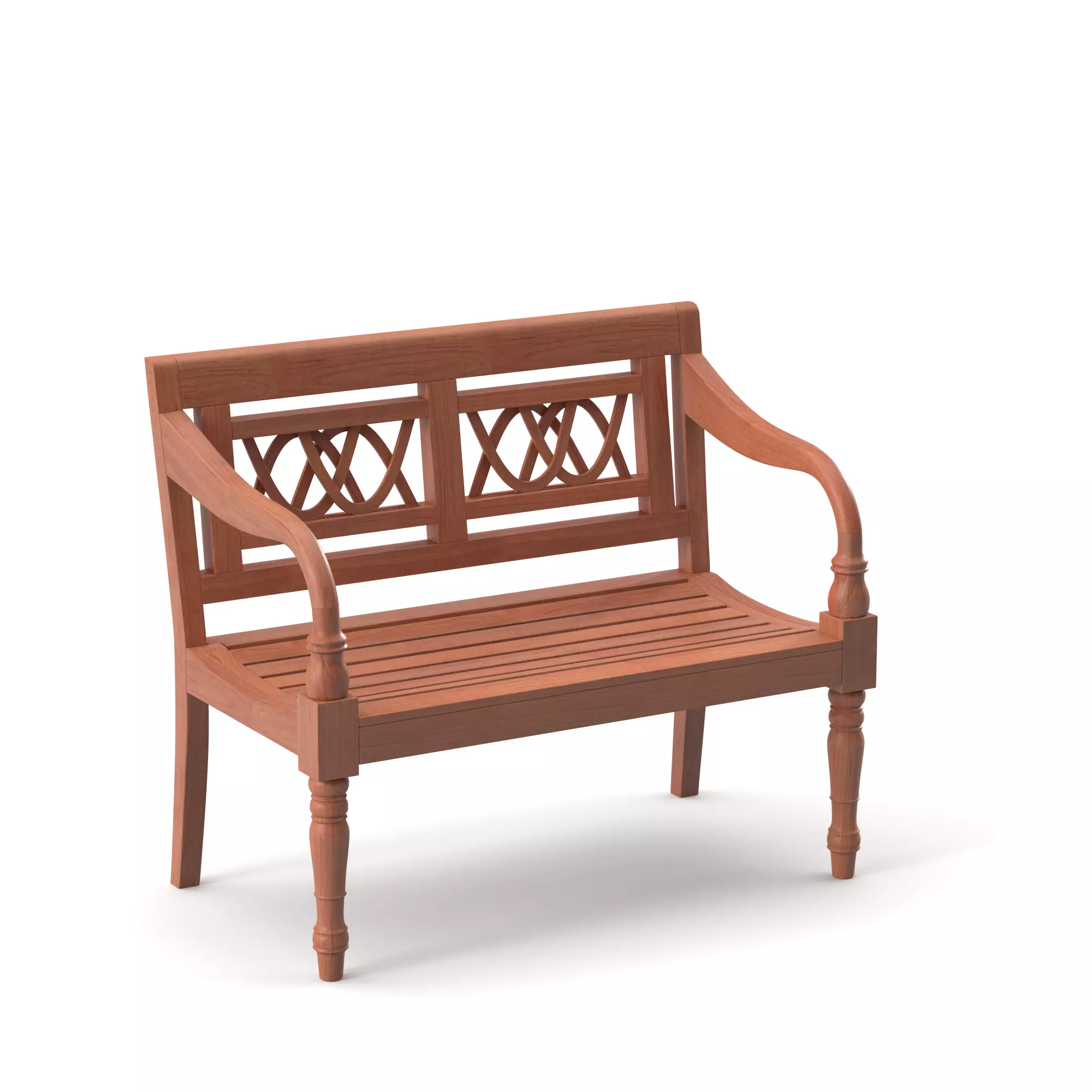 Farmhouse Bench 3D model_0