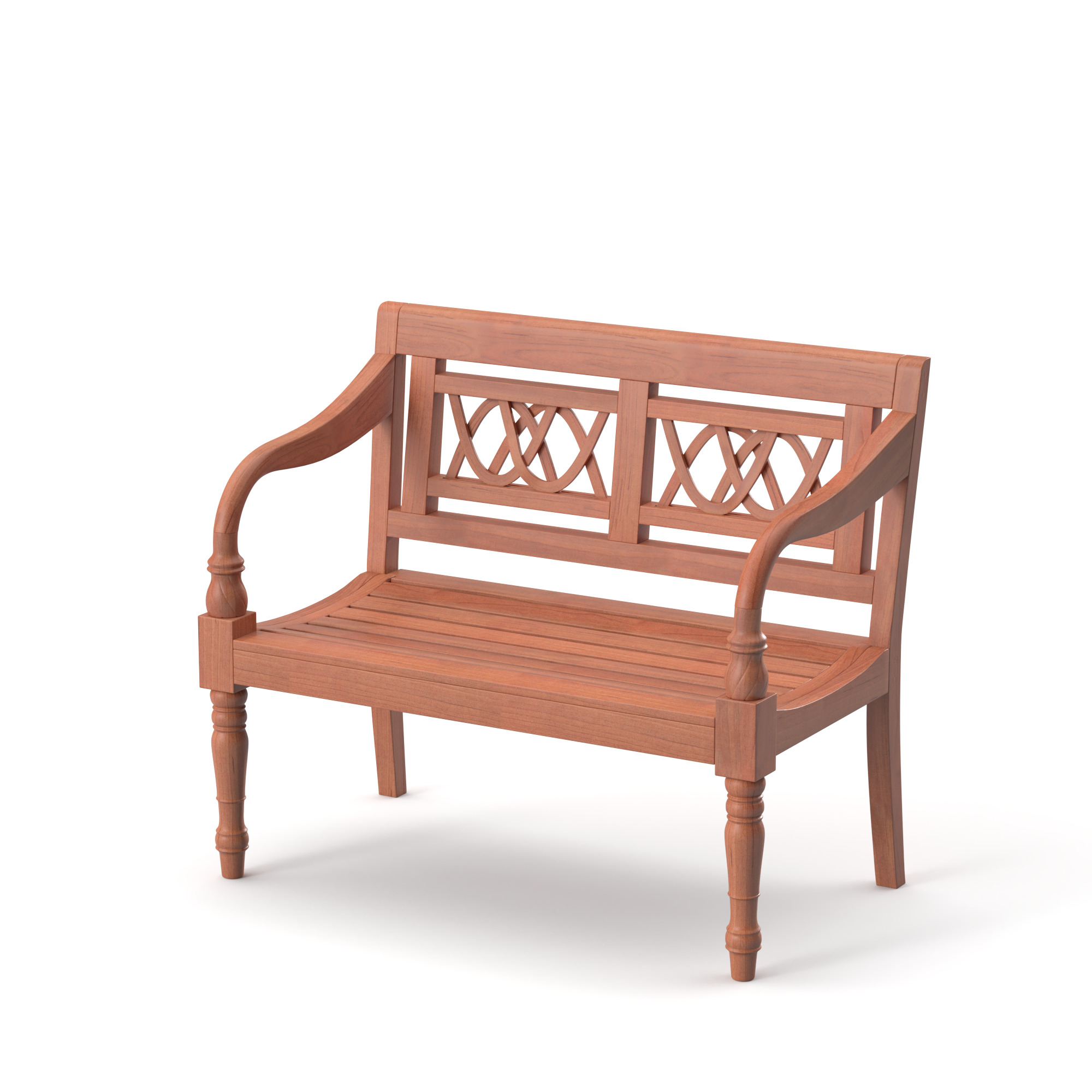 Farmhouse Bench 3D model_2
