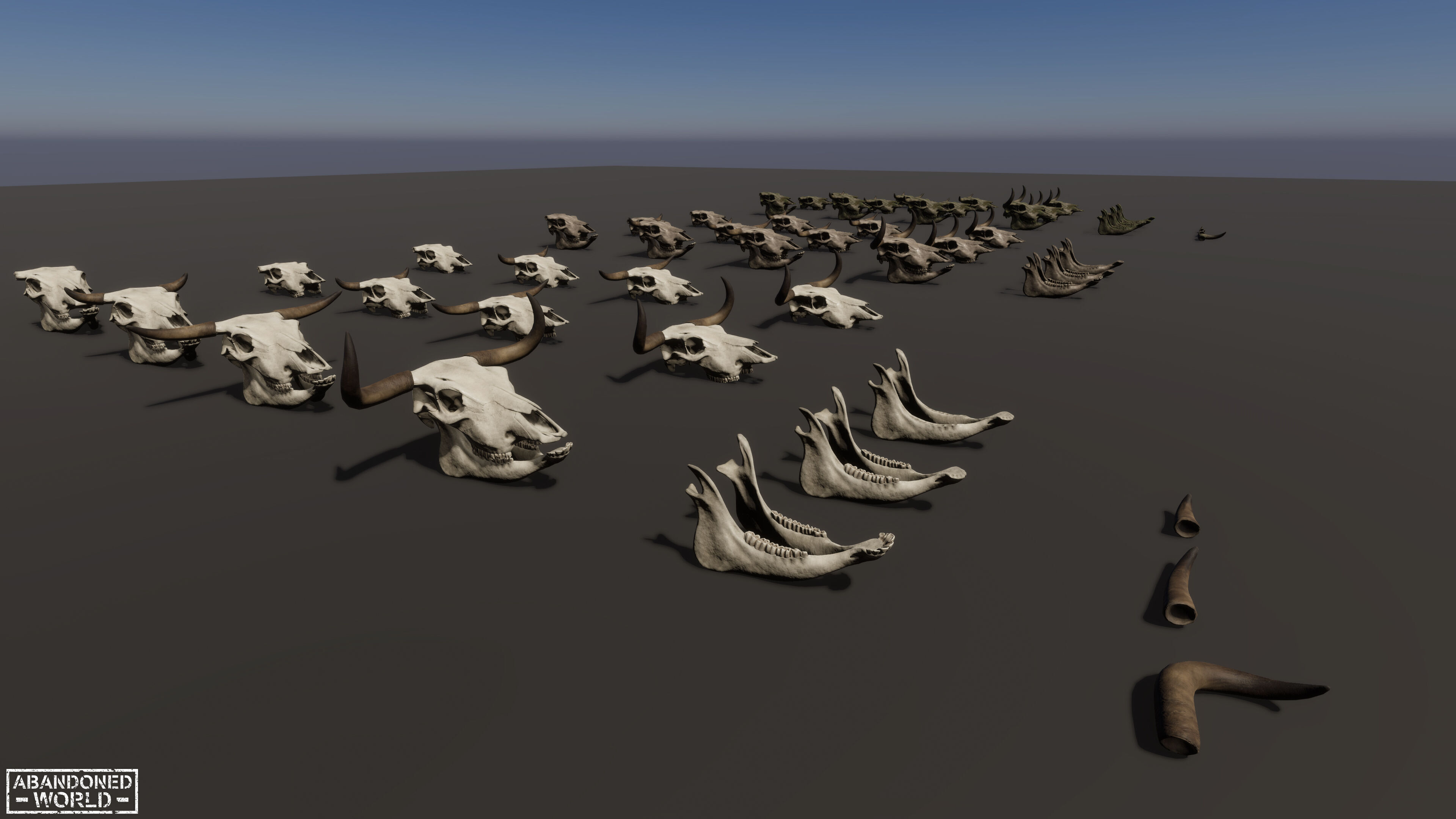 Cow Skull Low-poly 3D model_14