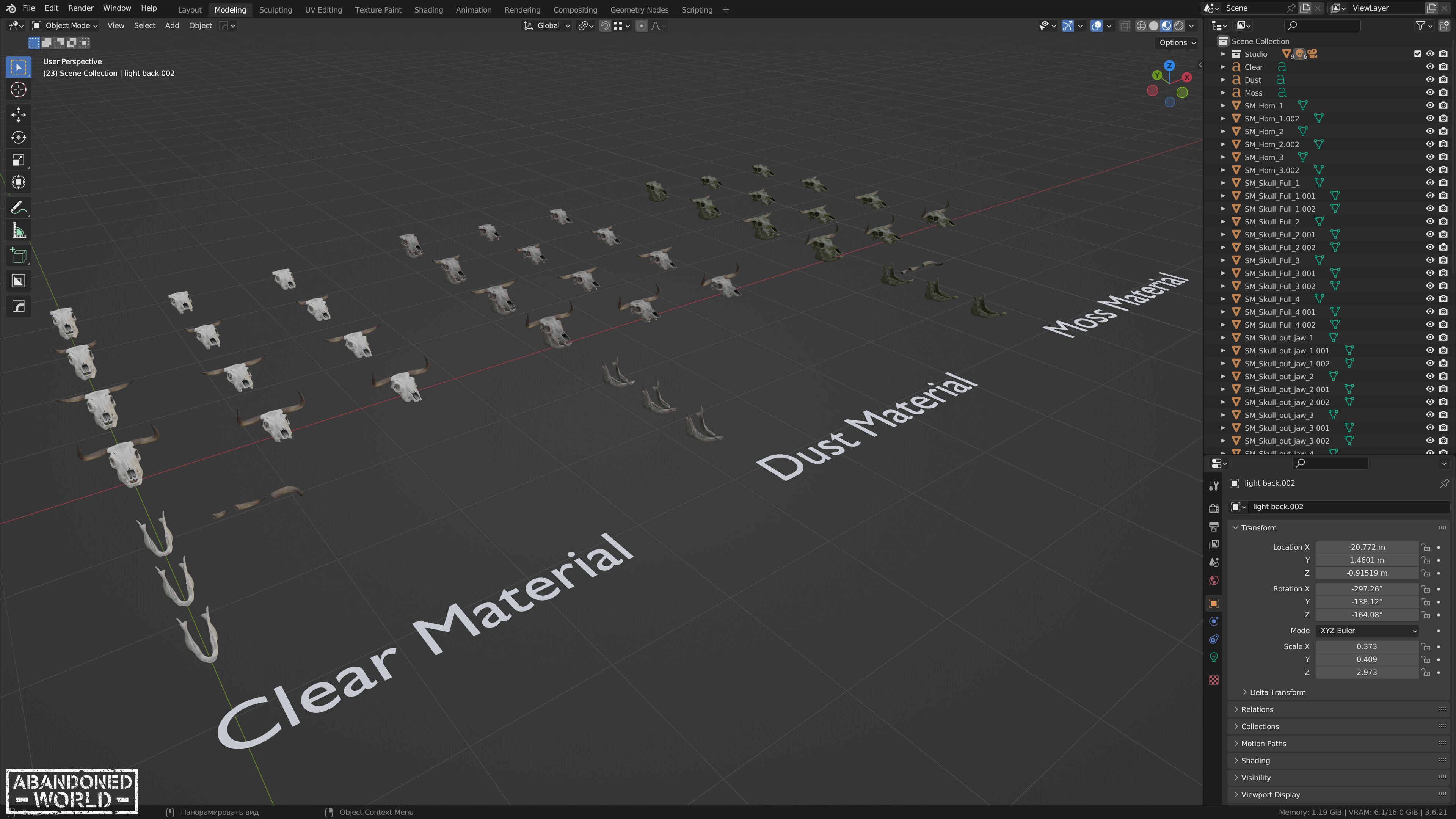Cow Skull Low-poly 3D model_9