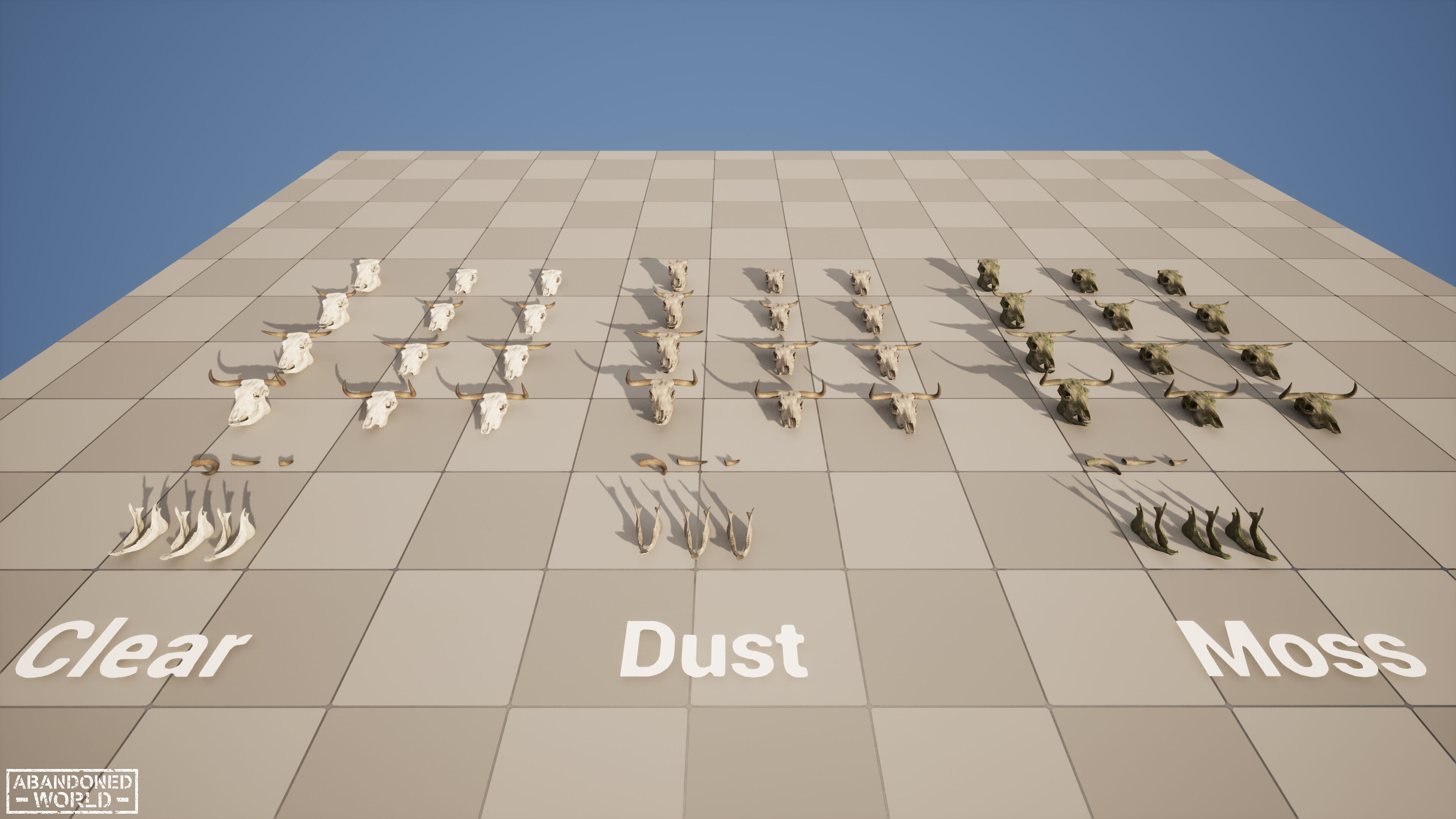 Cow Skull Low-poly 3D model_16