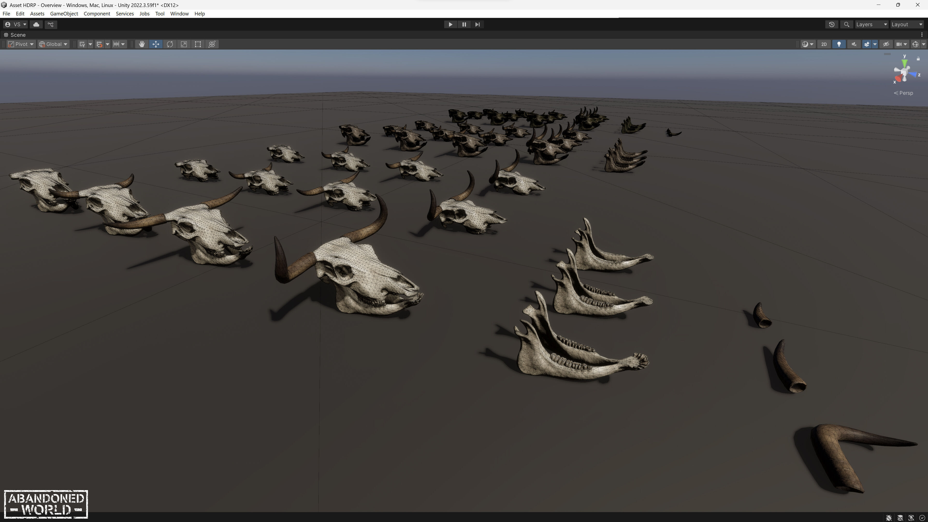 Cow Skull Low-poly 3D model_15