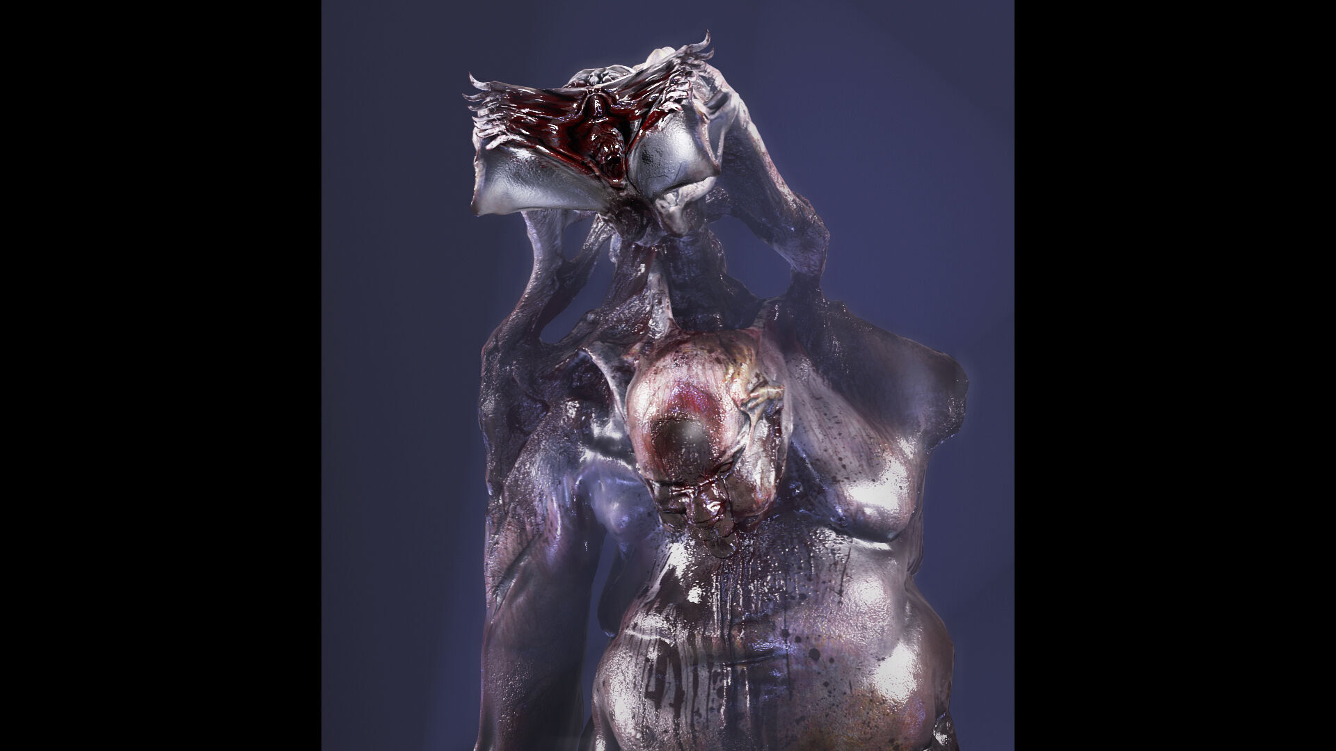 Alien Parasite3 Low-poly 3D model_10