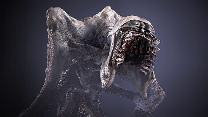 Alien Parasite3 Low-poly 3D model