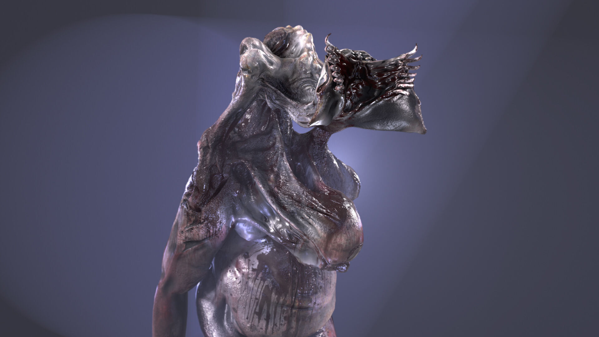 Alien Parasite3 Low-poly 3D model_11