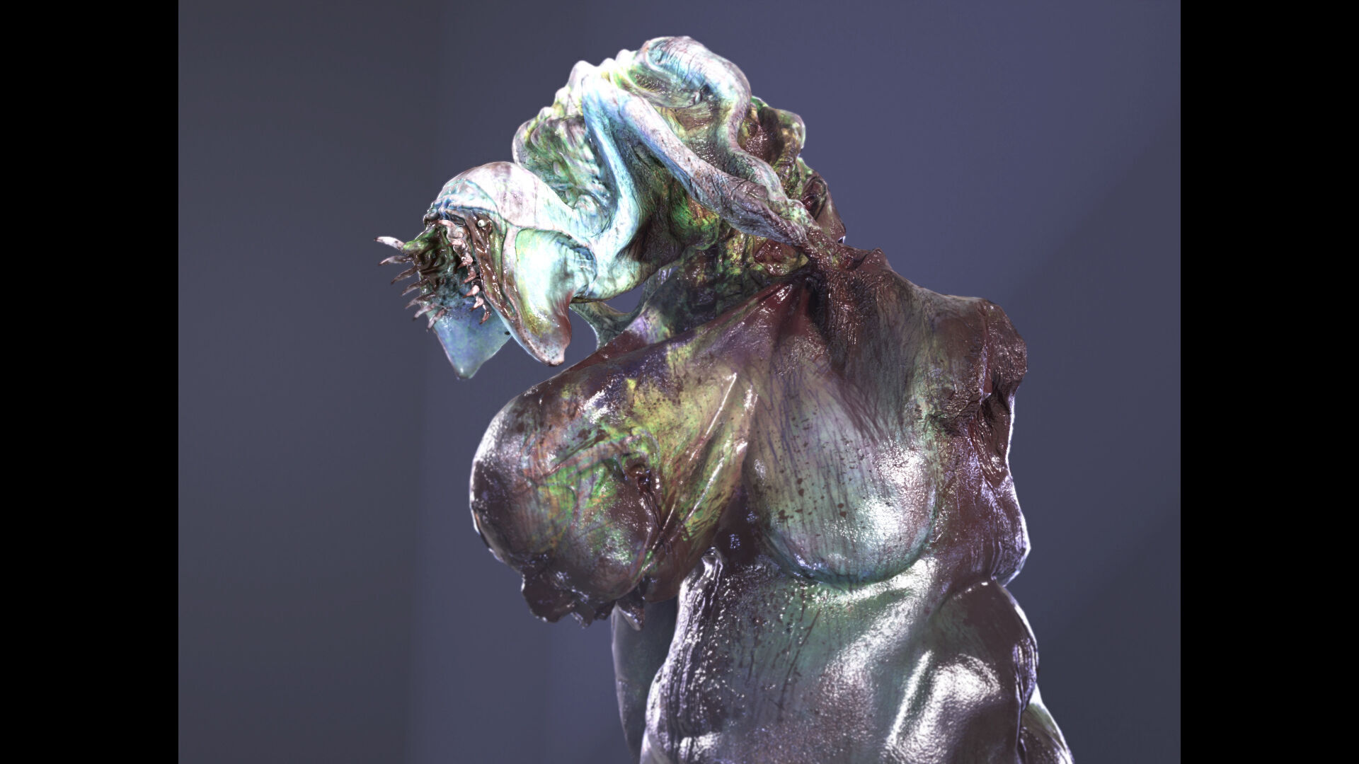 Alien Parasite3 Low-poly 3D model_12