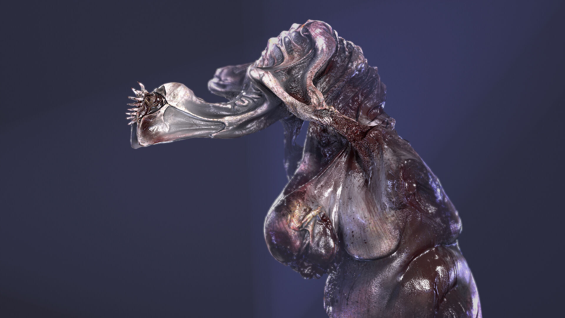 Alien Parasite3 Low-poly 3D model_16