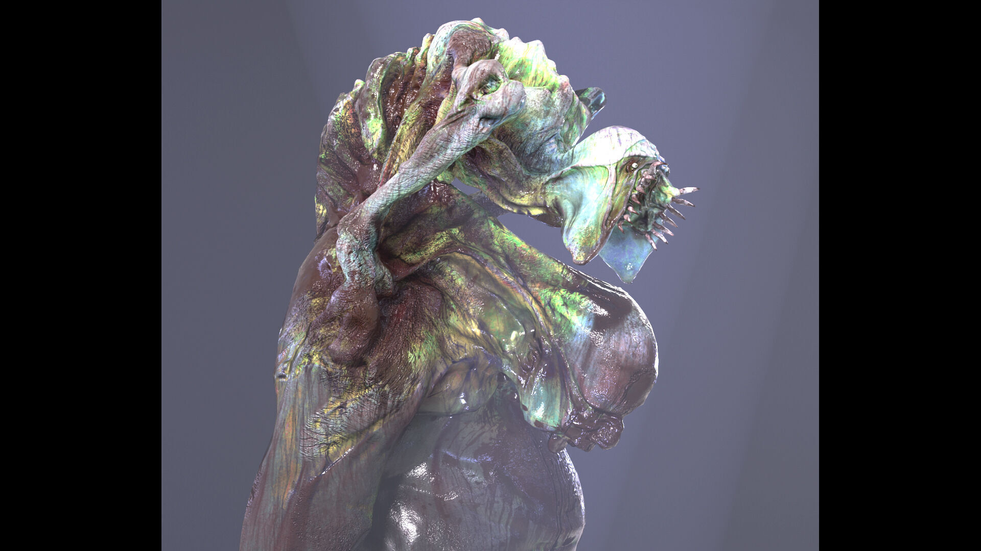 Alien Parasite3 Low-poly 3D model_13