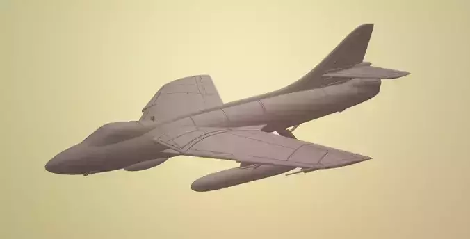 HAWKER HUNTER FGA-9 1-72 SCALE HIGHLY DETAILED MODEL 3D print model