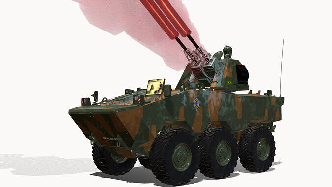 guarani 6x6 x br Low-poly 3D model