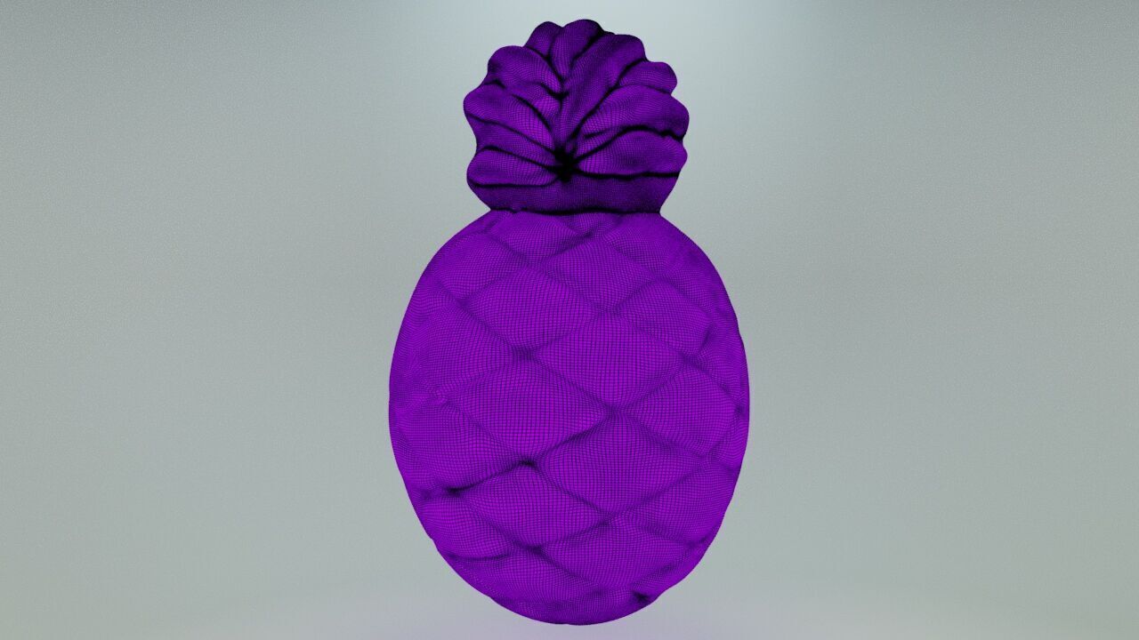 Gummy pineapple 3D print model_9