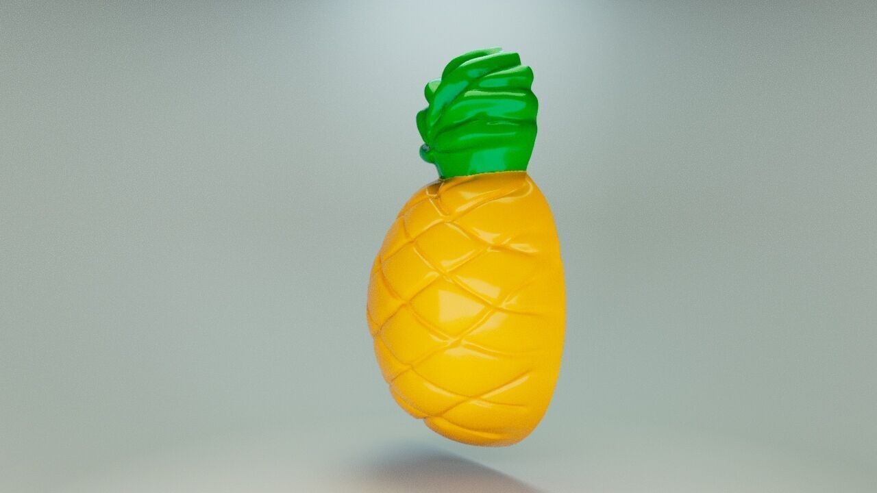 Gummy pineapple 3D print model_2