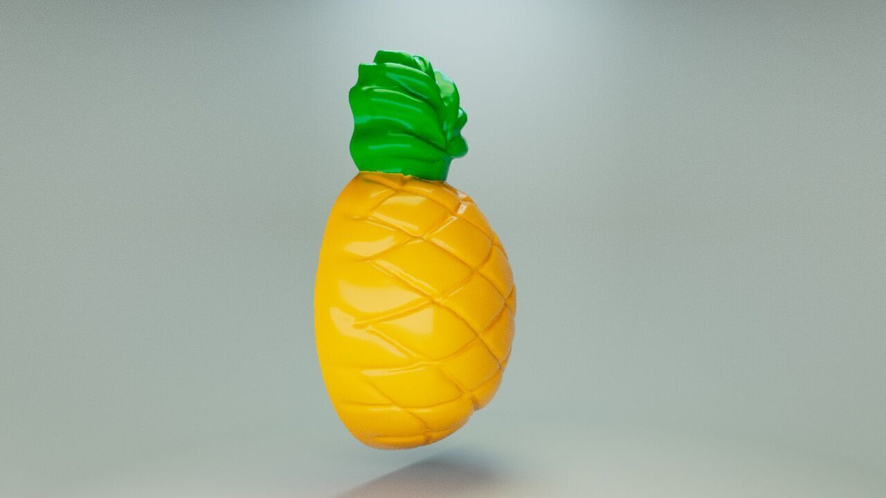 Gummy pineapple 3D print model_4