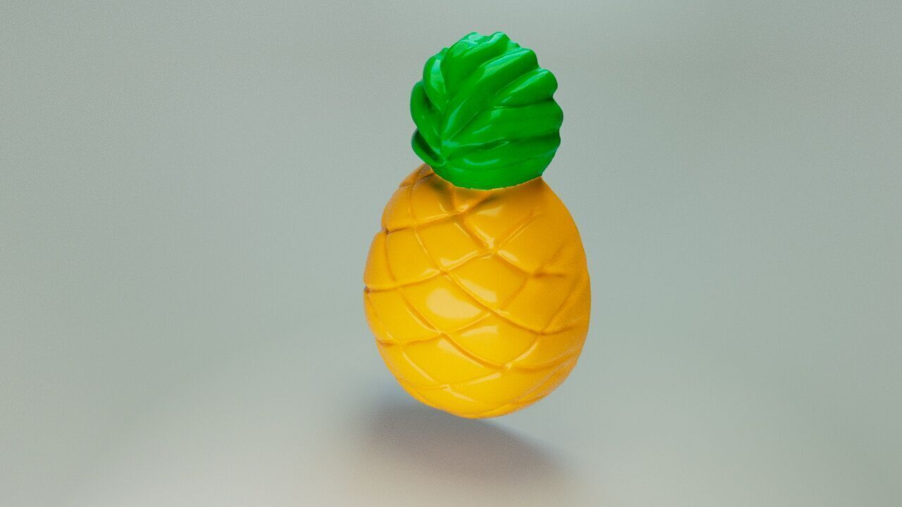 Gummy pineapple 3D print model_6