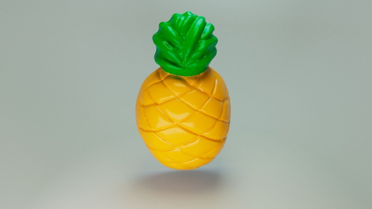 Gummy pineapple 3D print model_5