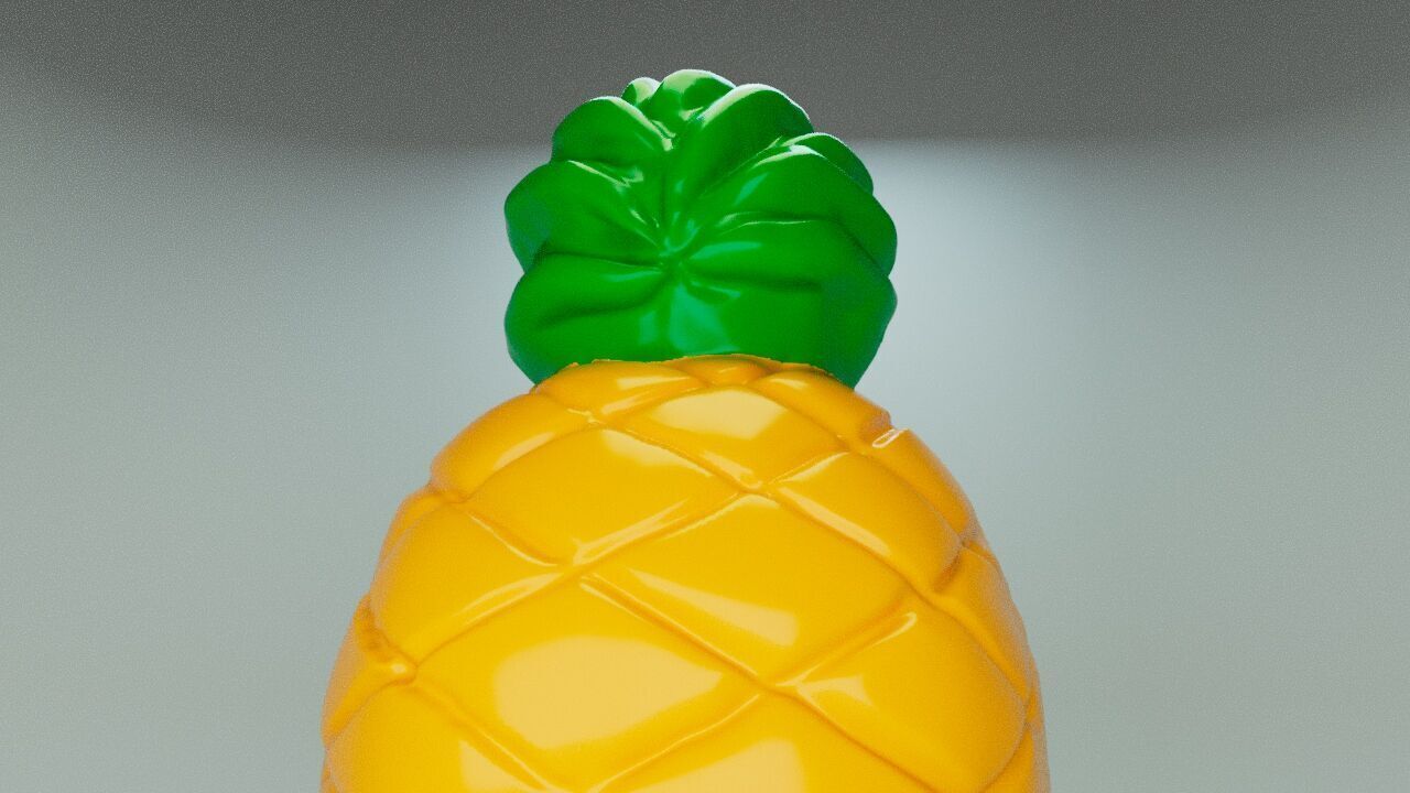 Gummy pineapple 3D print model_8