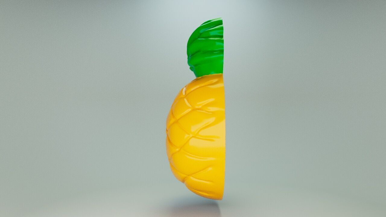 Gummy pineapple 3D print model_1