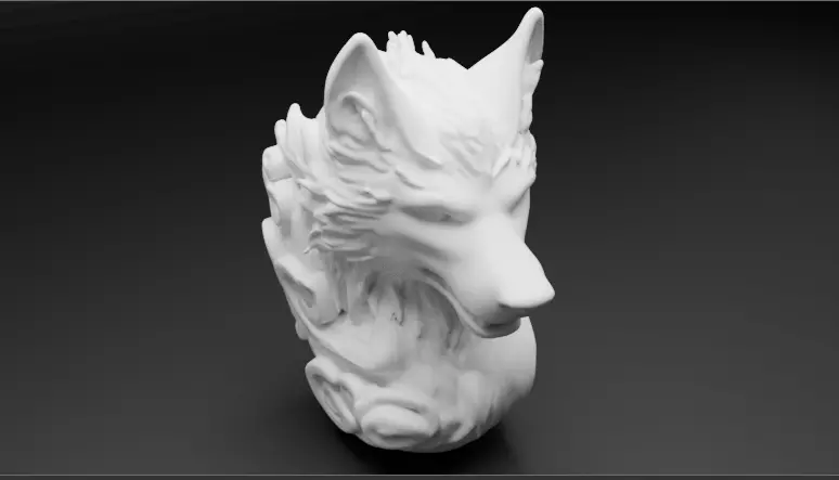 Realistic Wolf 3D Model Low-poly 3D model_0