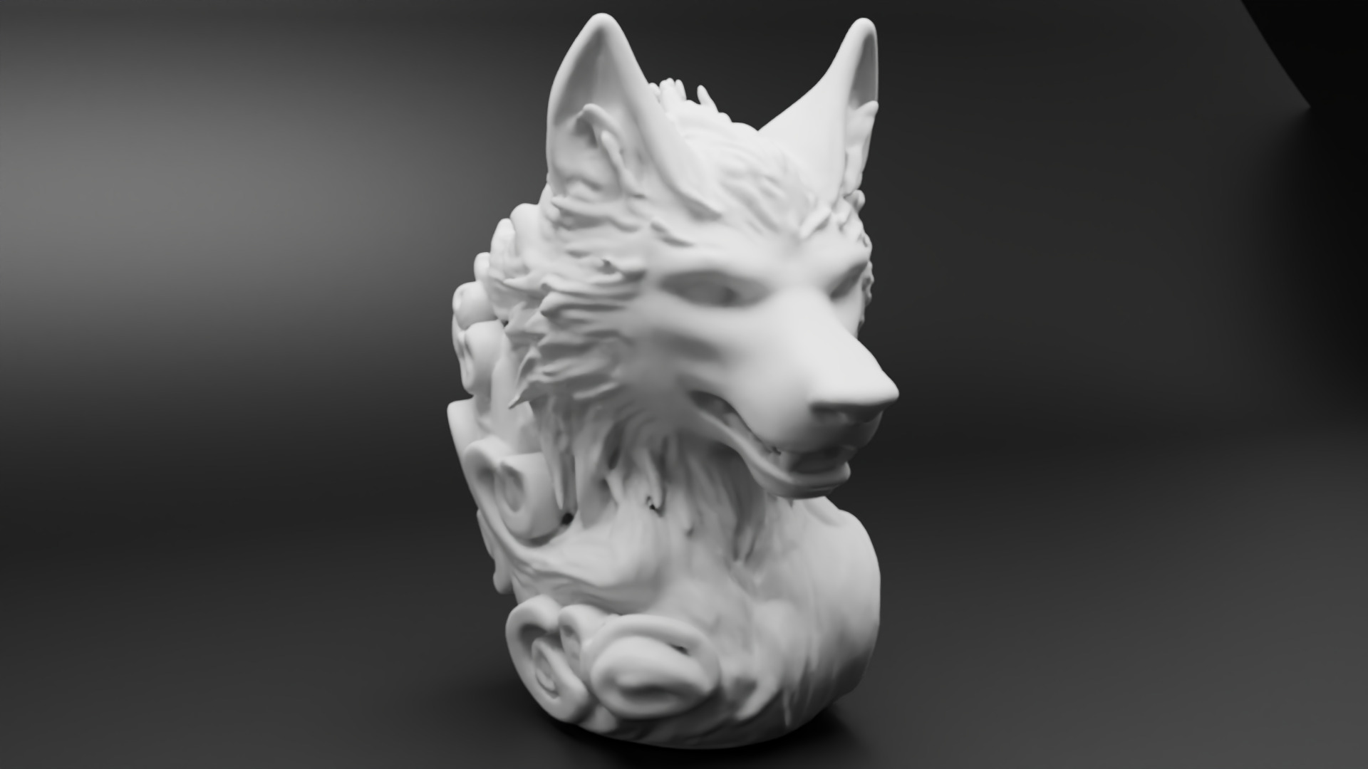 Realistic Wolf 3D Model Low-poly 3D model_1