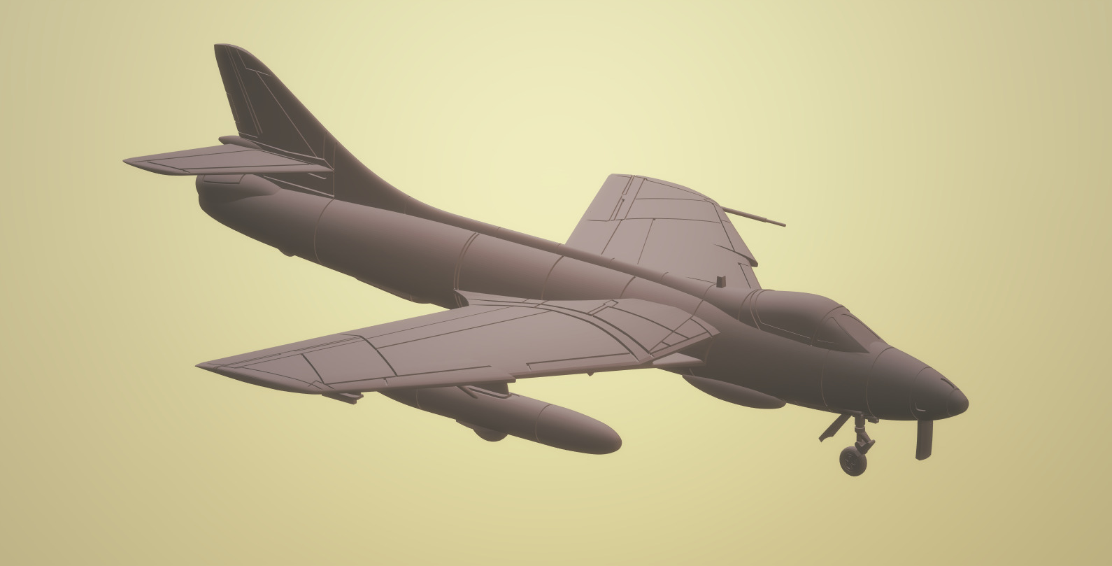 HAWKER HUNTER FR-10 1-72 SCALE HIGHLY DETAILED MODEL 3D print model_2