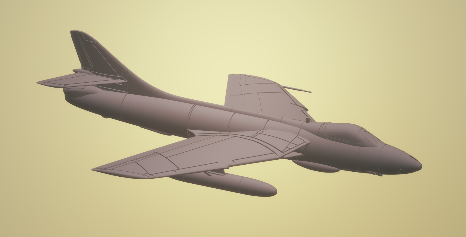 HAWKER HUNTER FR-10 1-72 SCALE HIGHLY DETAILED MODEL 3D print model_1
