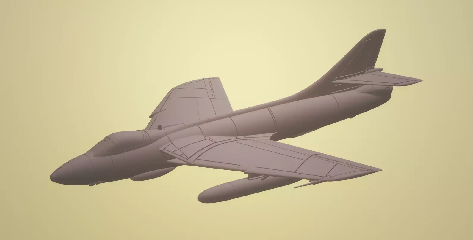 HAWKER HUNTER FR-10 1-72 SCALE HIGHLY DETAILED MODEL 3D print model_0