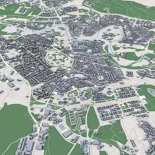 Pamplona City Spain 3D model