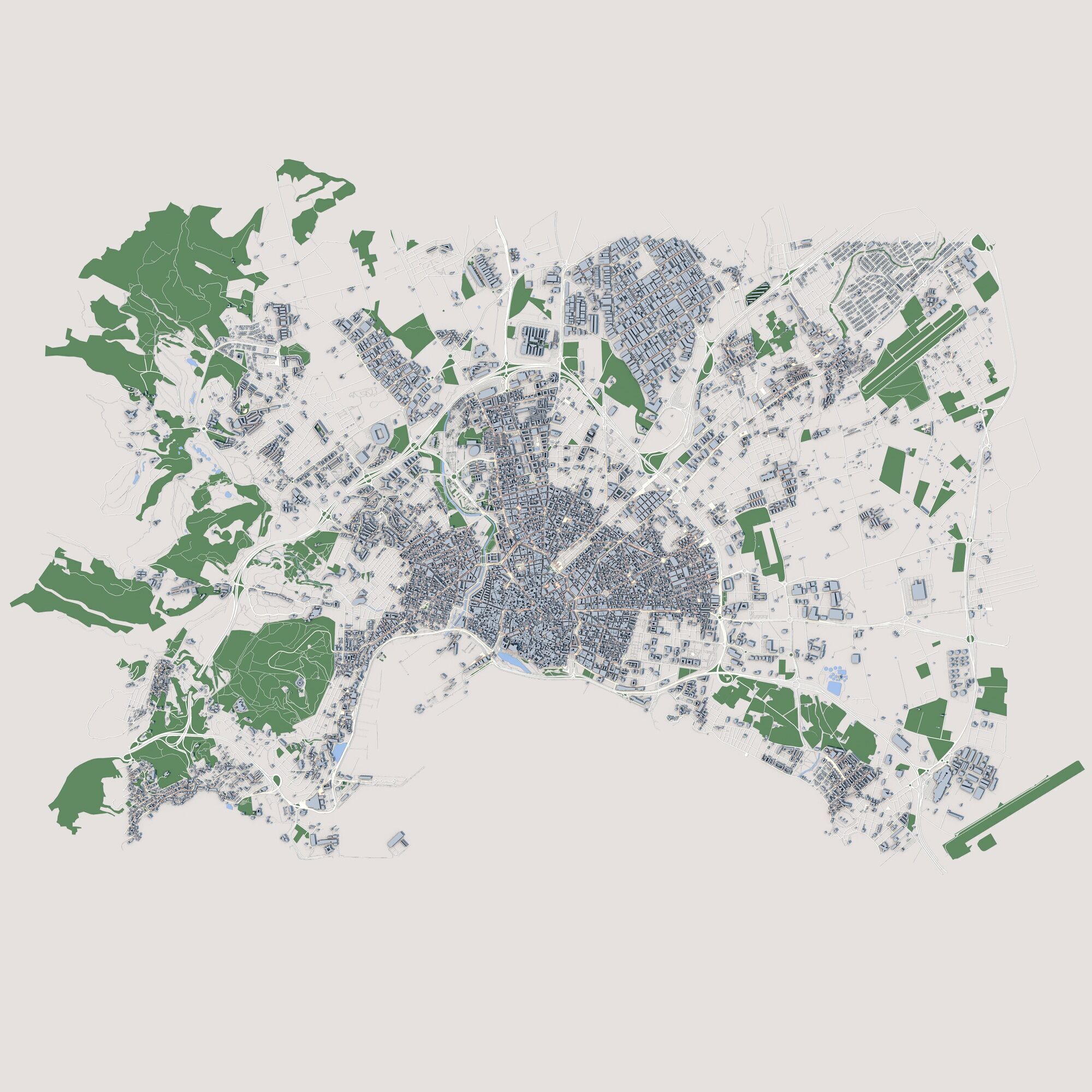 Palma City Spain 3D model_2