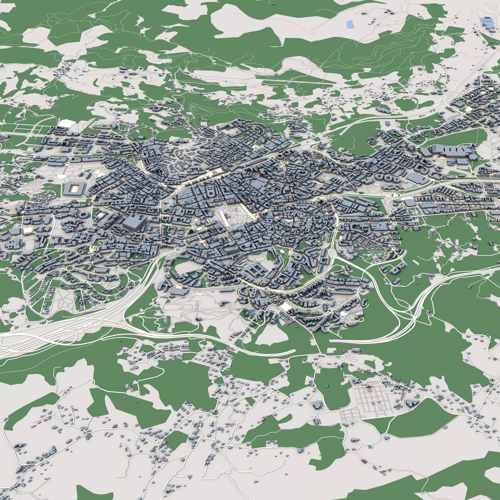 Oviedo City Spain 3D model_0