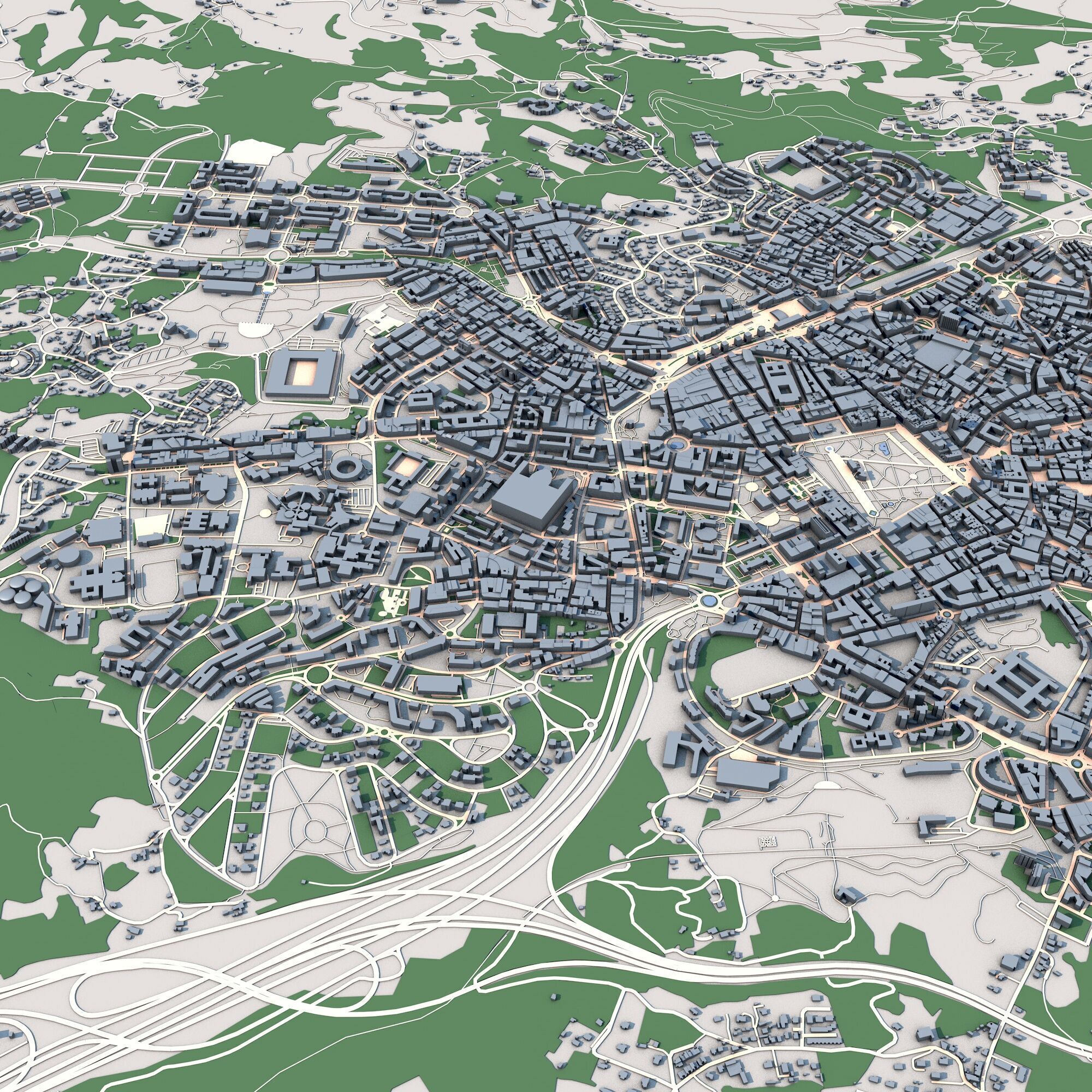 Oviedo City Spain 3D model_3