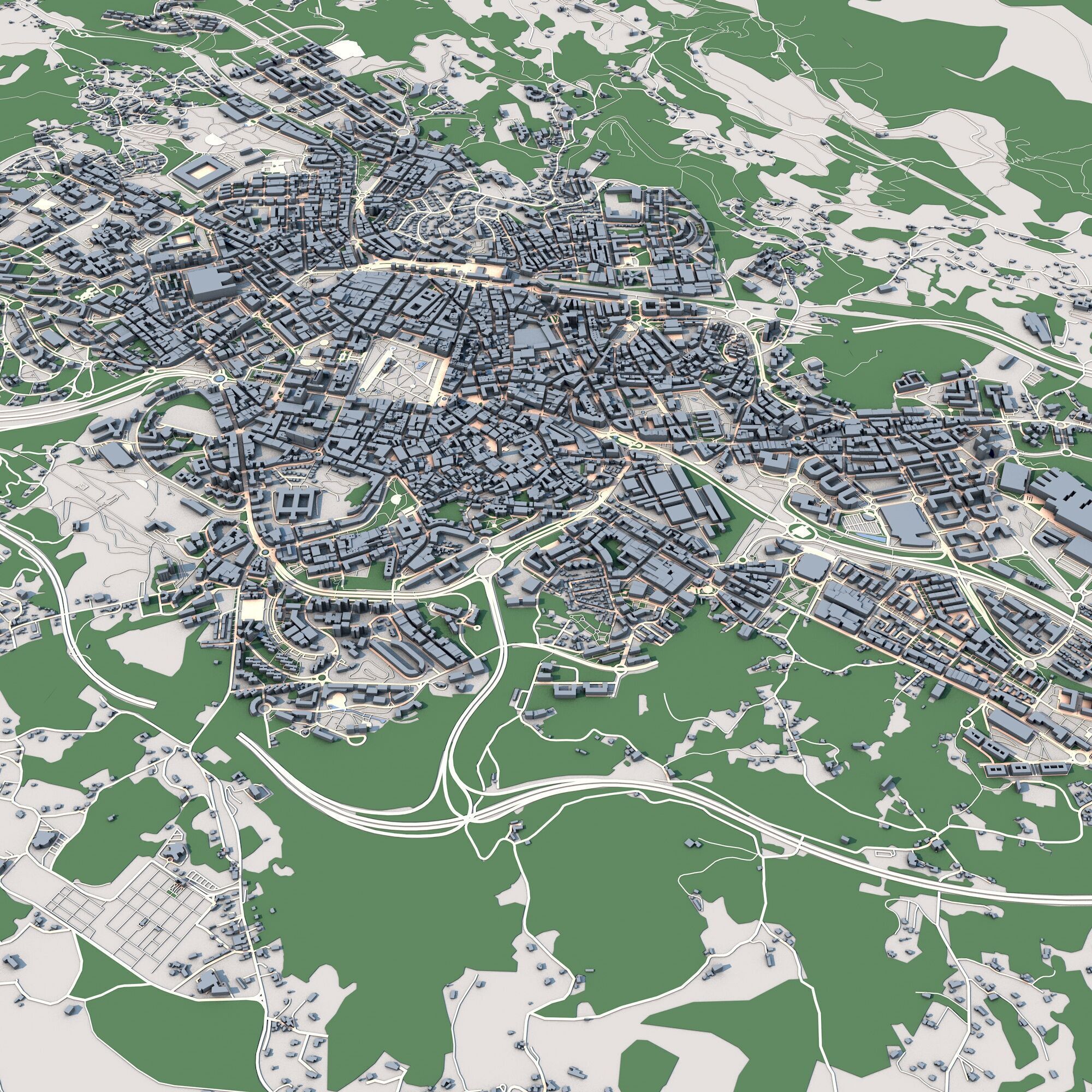 Oviedo City Spain 3D model_4