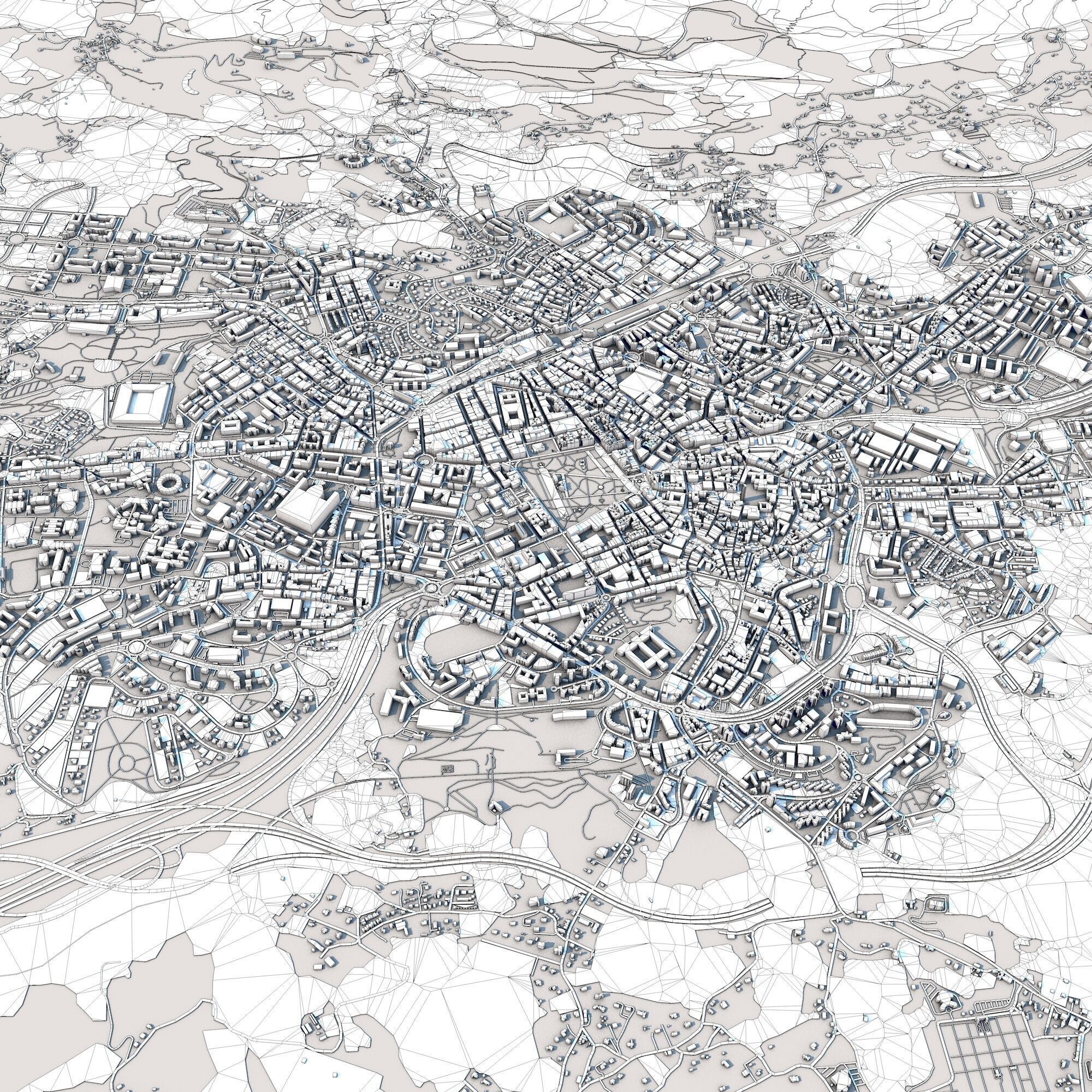 Oviedo City Spain 3D model_8