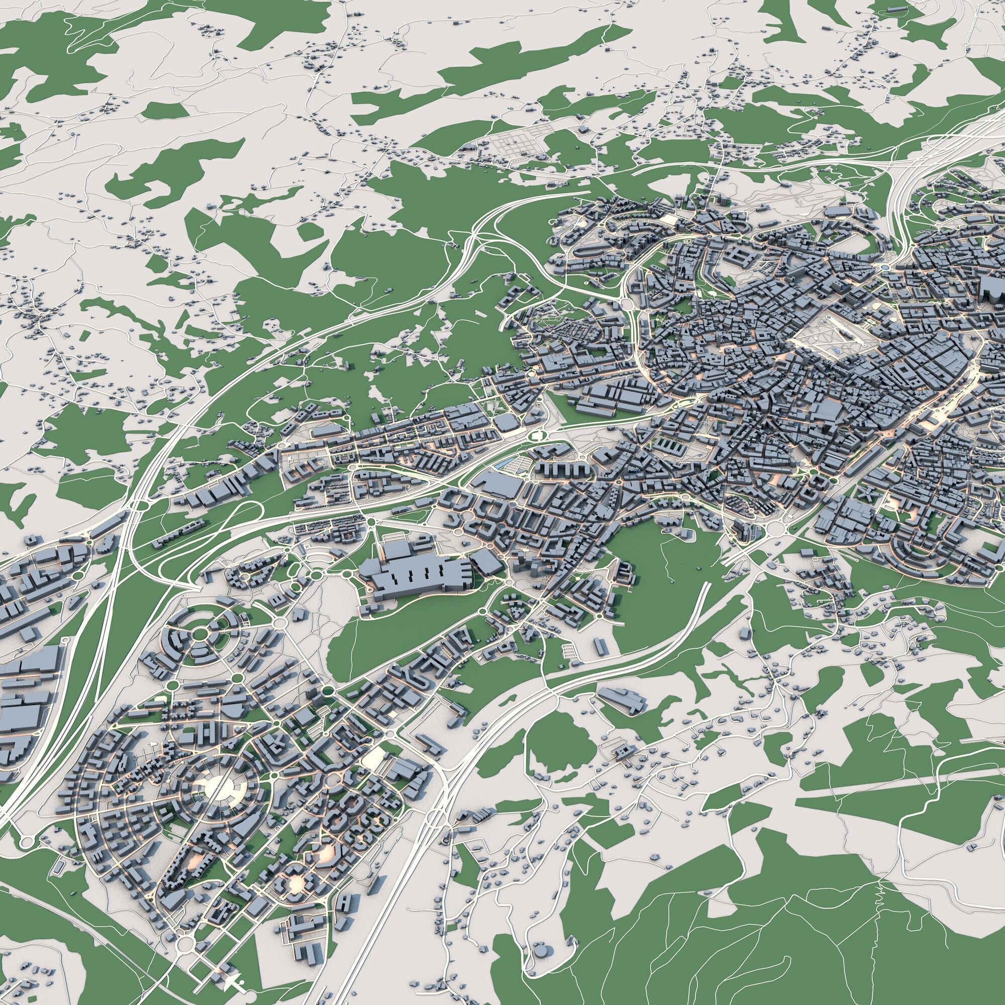 Oviedo City Spain 3D model_6