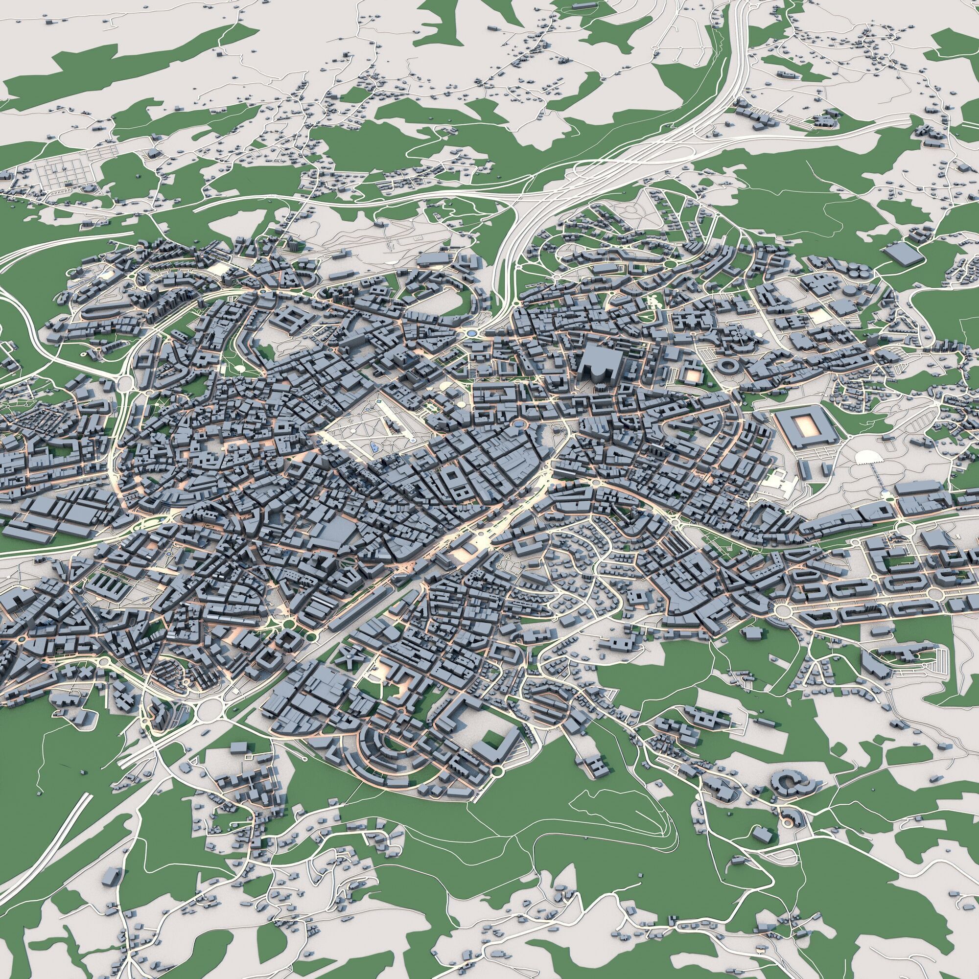 Oviedo City Spain 3D model_7