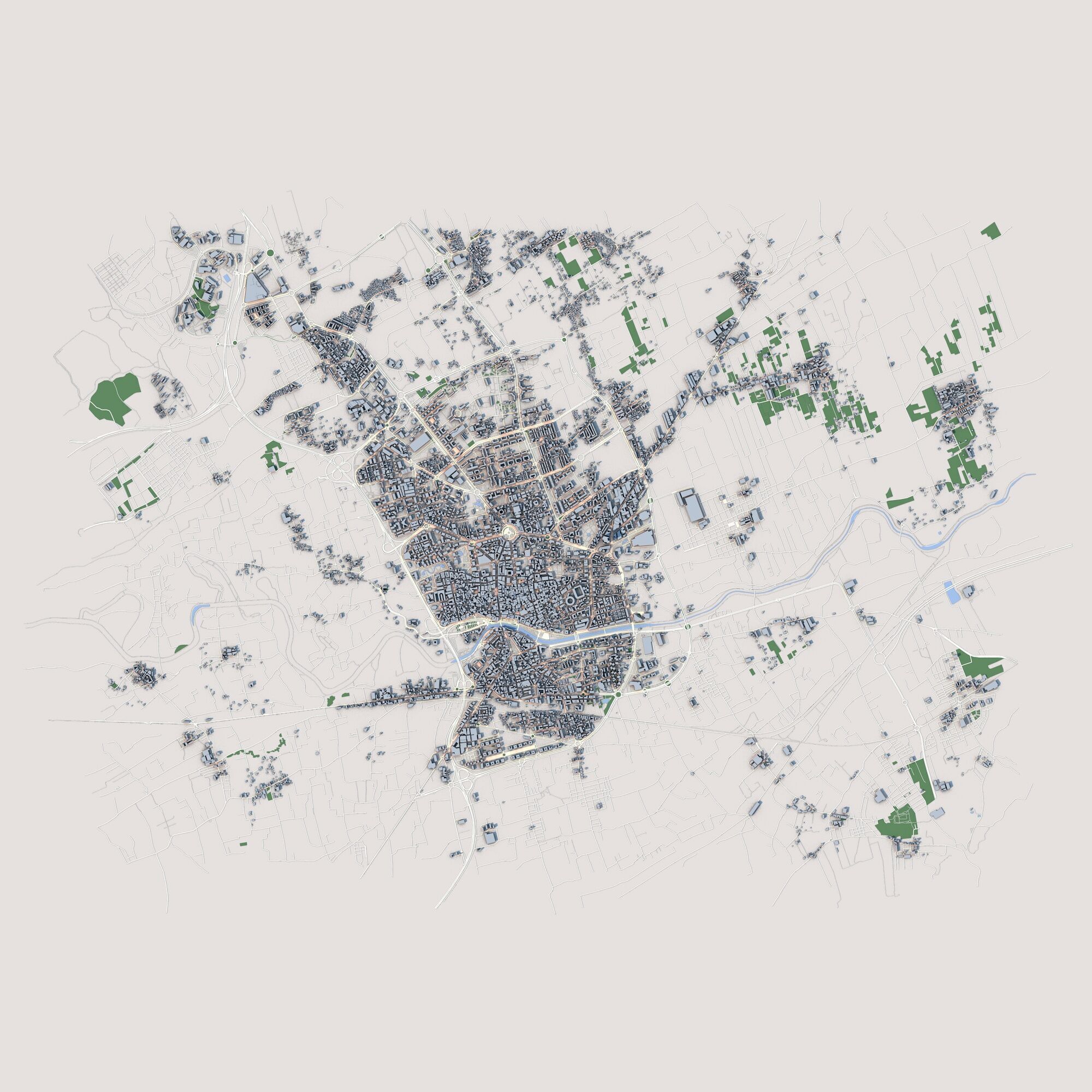 Murcia City Spain 3D model_2