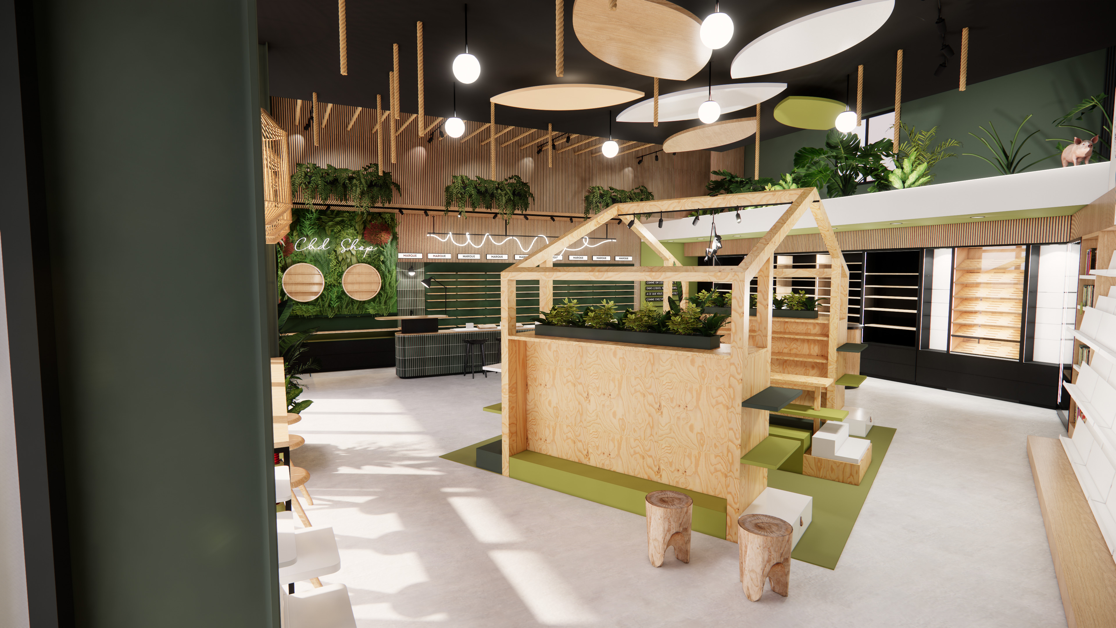  3D interior design shophouse using Sketchup and Enscape 3D print model_1