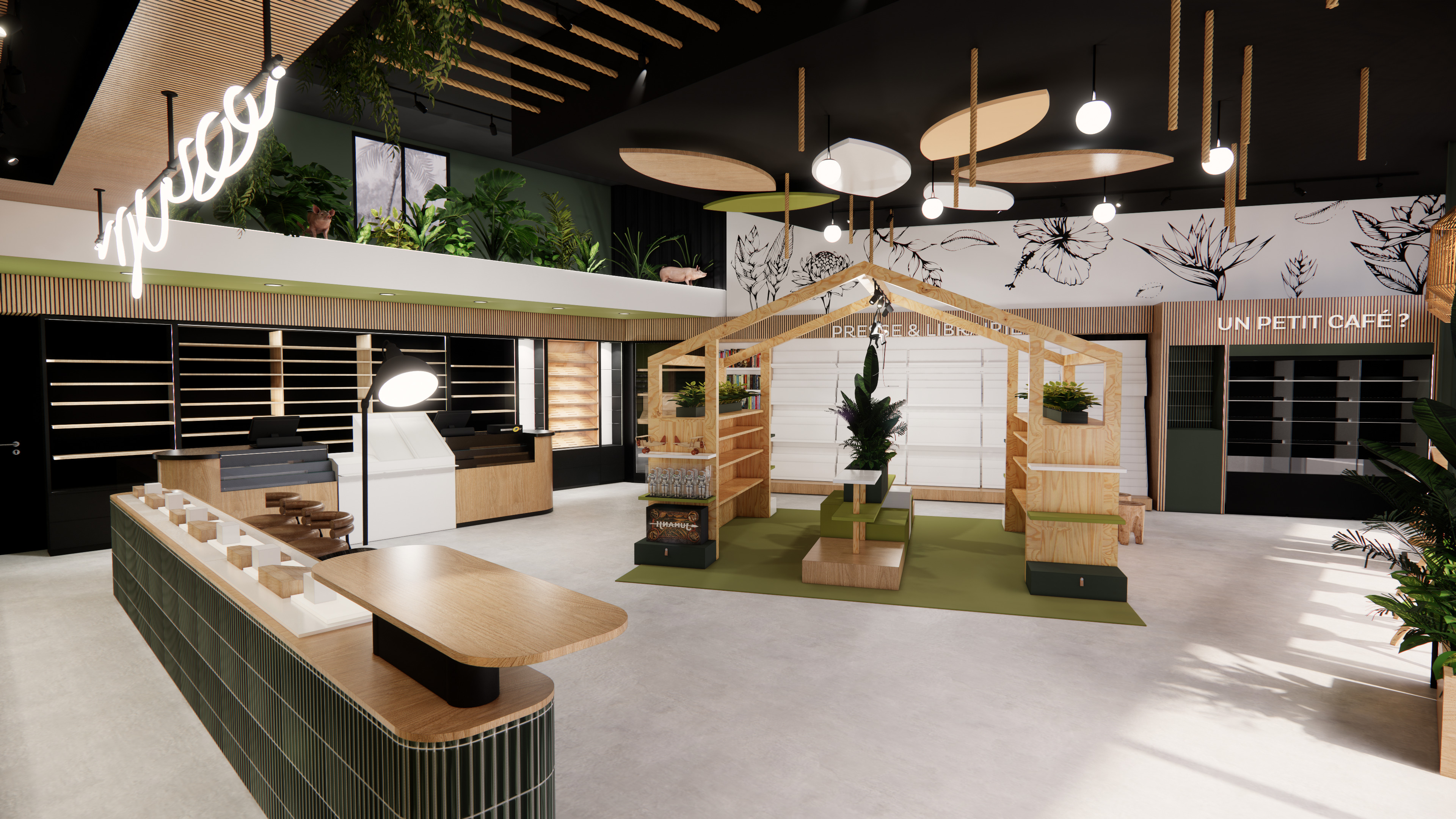  3D interior design shophouse using Sketchup and Enscape 3D print model_4