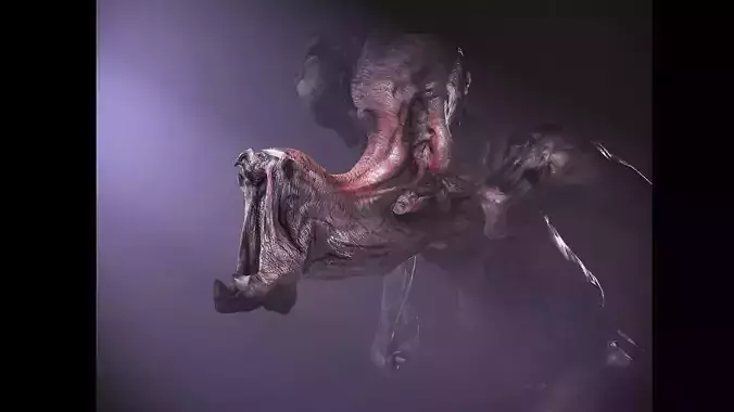 Alien Parasite Low-poly 3D model