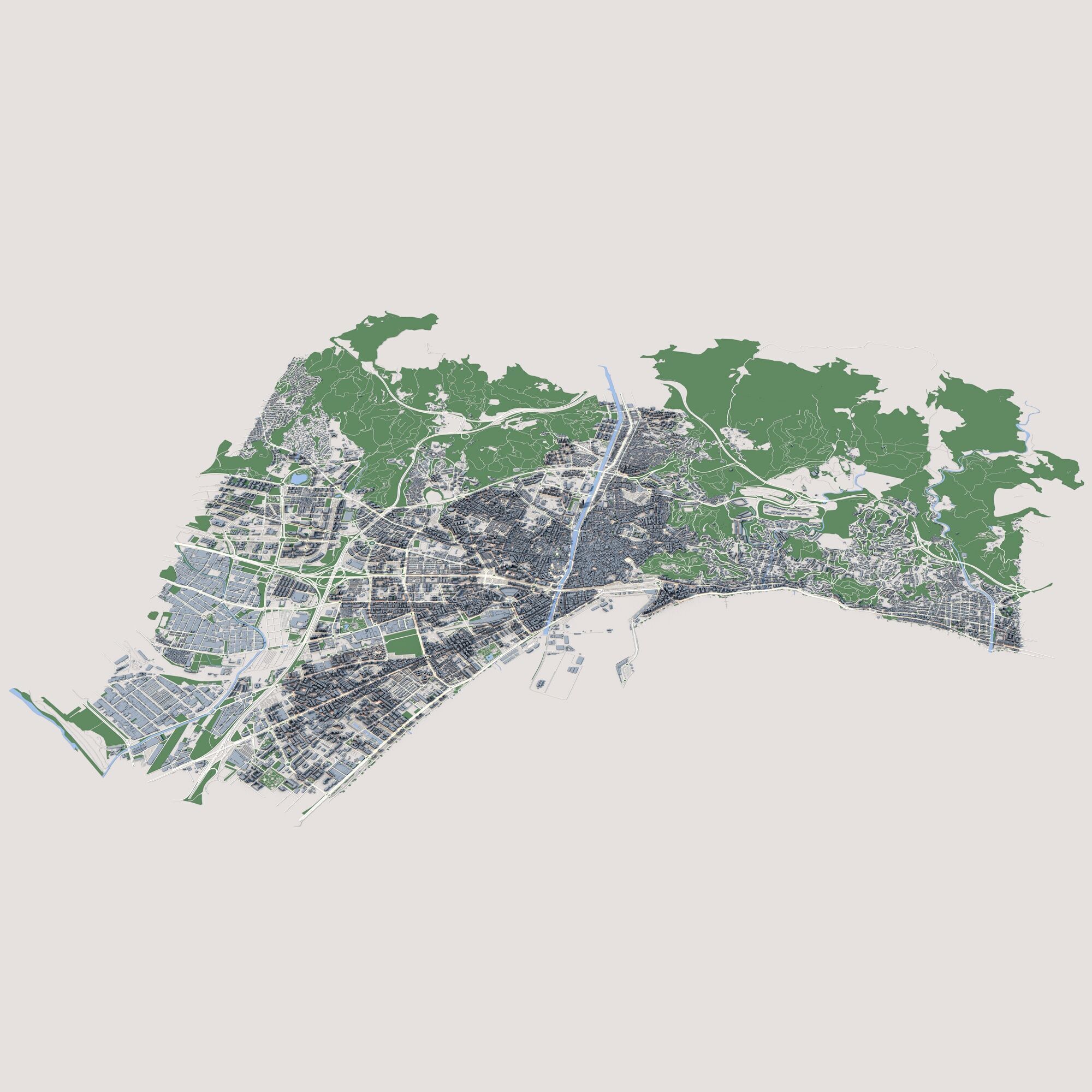 Malaga City Spain 3D model_1