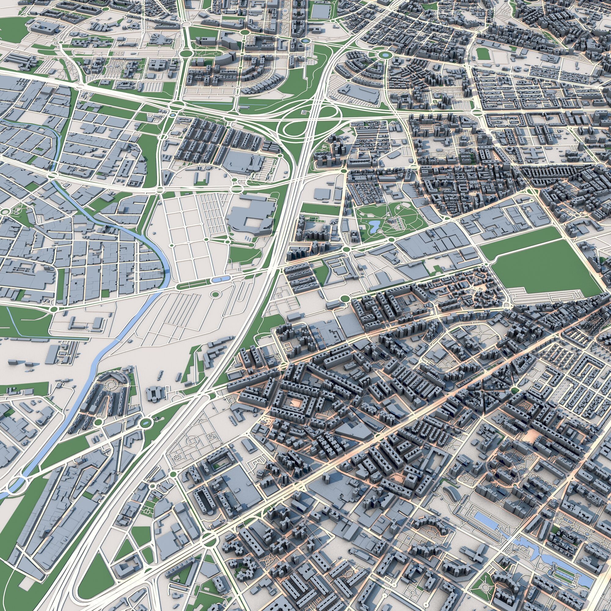 Malaga City Spain 3D model_3