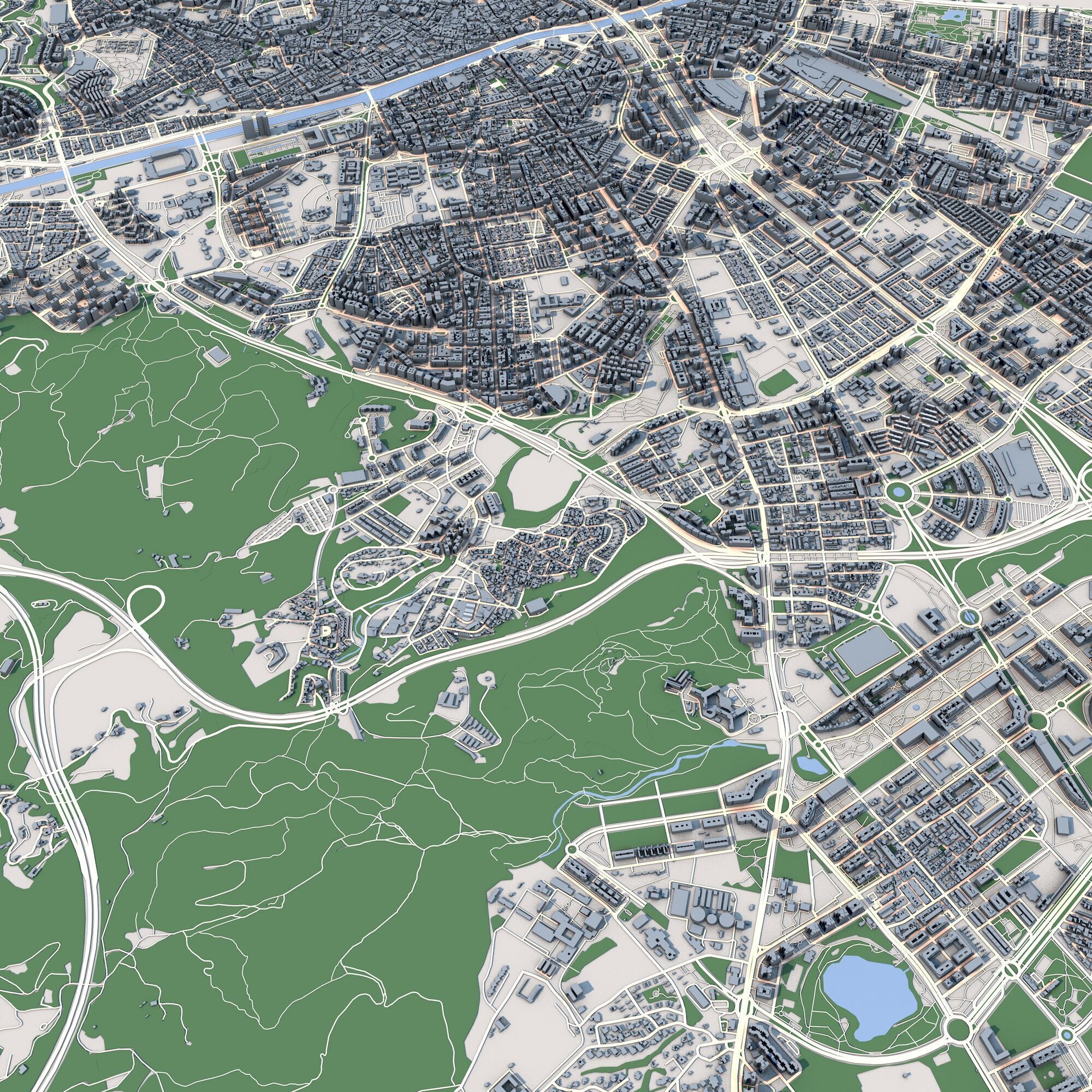 Malaga City Spain 3D model_5