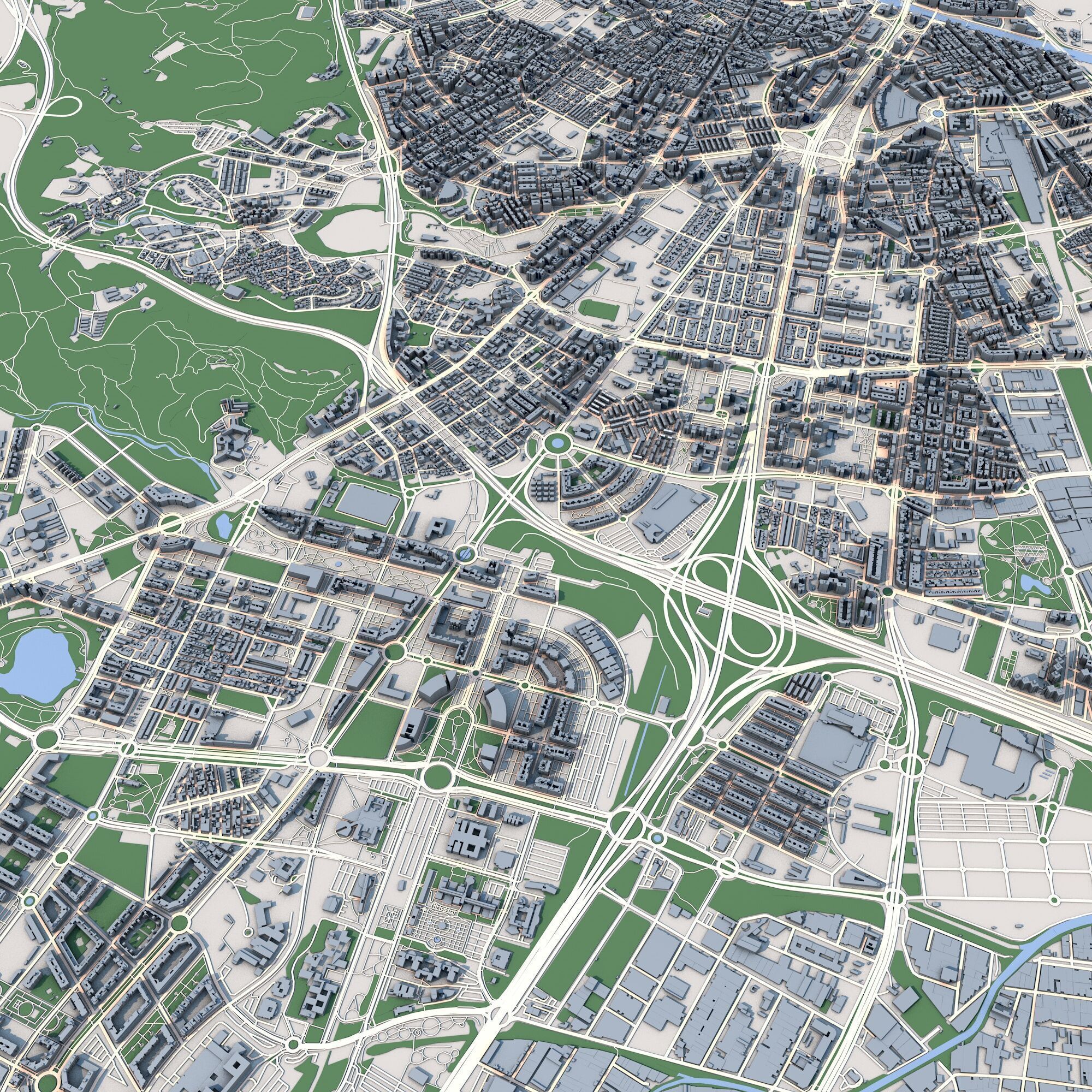 Malaga City Spain 3D model_4