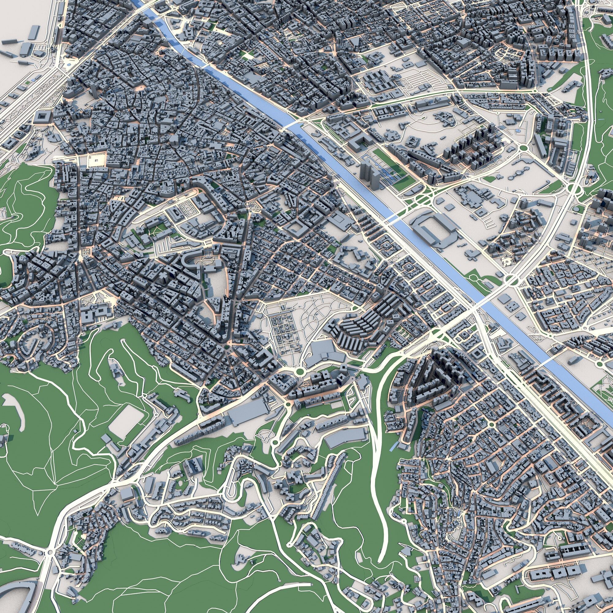 Malaga City Spain 3D model_7