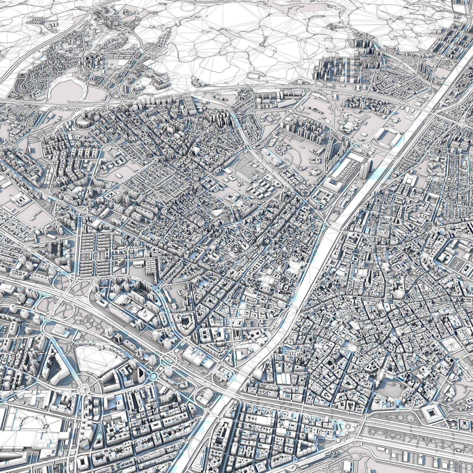 Malaga City Spain 3D model_8