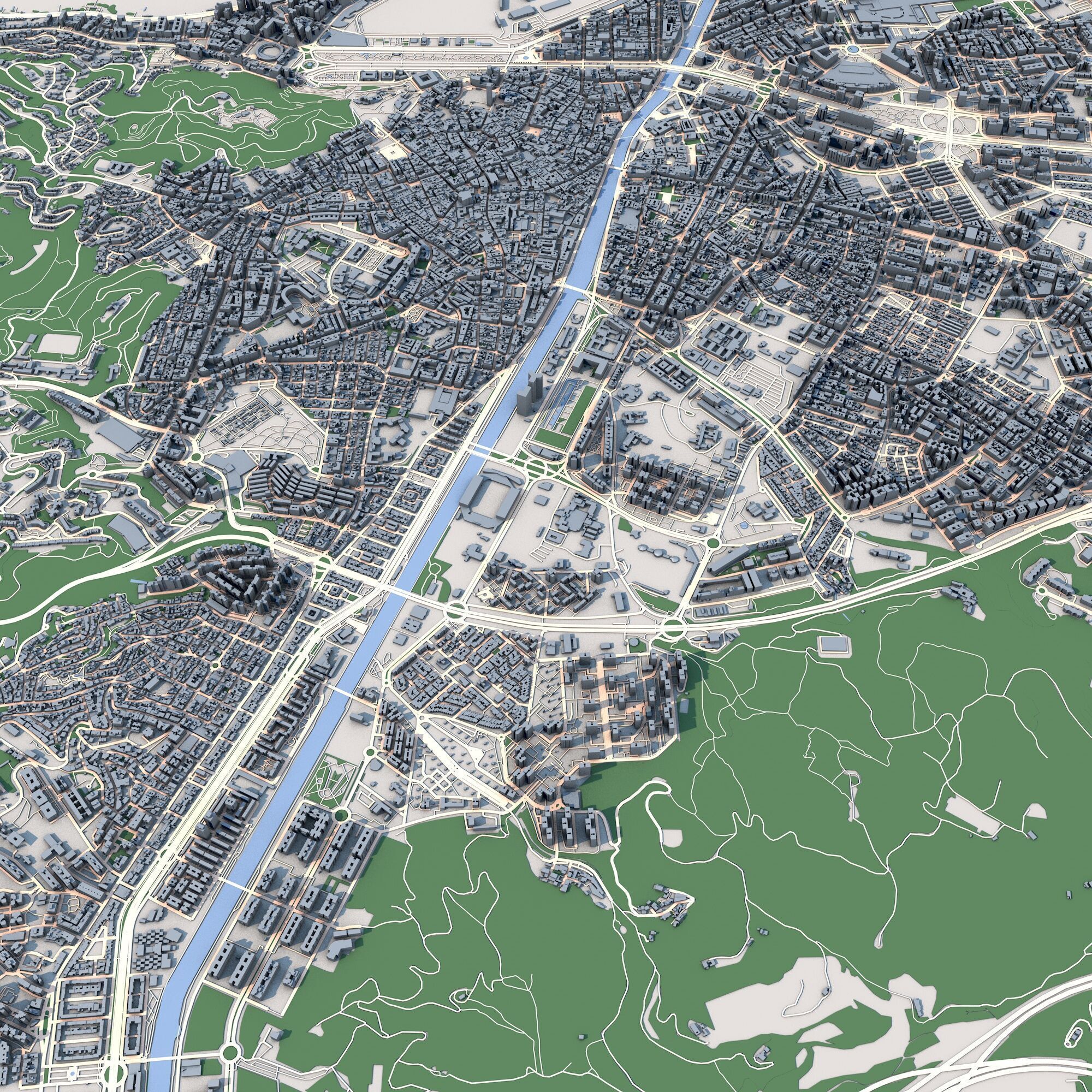 Malaga City Spain 3D model_6