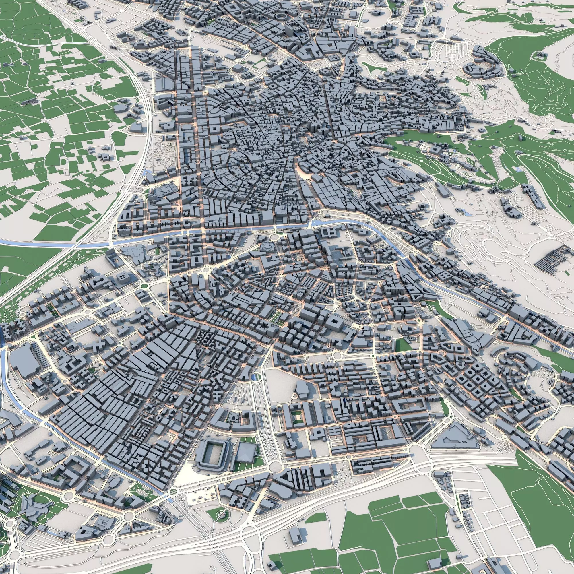 Granada City Spain 3D model_0